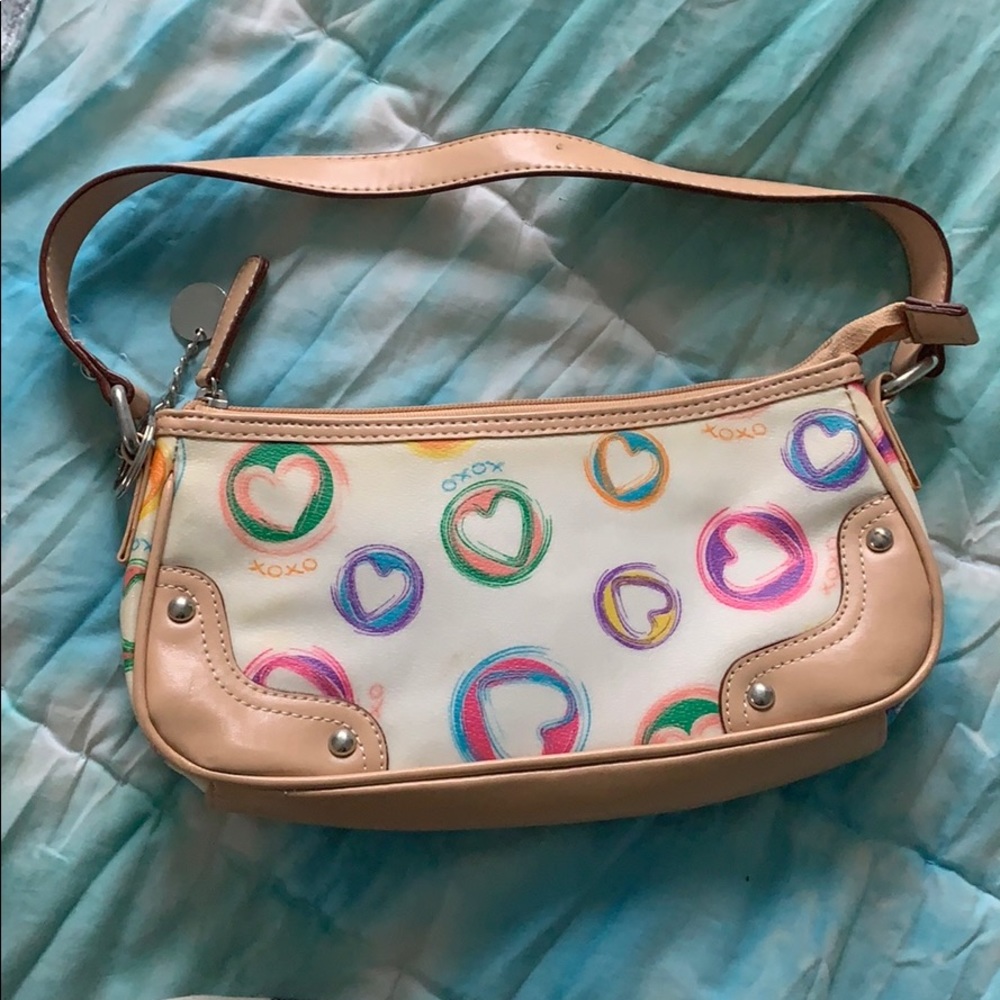 xoxo purse/handbag with rainbow hearts